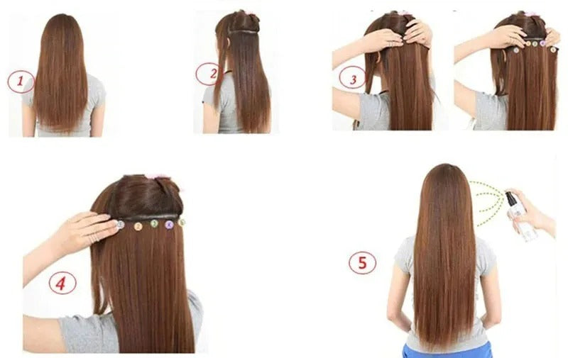Extensiones de cabello seminaturales 5 G